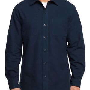 Woolrich Men's Deep Blue Button Down Collared Shirt- XL